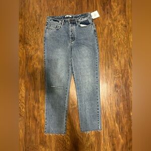 O’neil Classic Straight Leg Women’s Jeans Light Blue Distressed